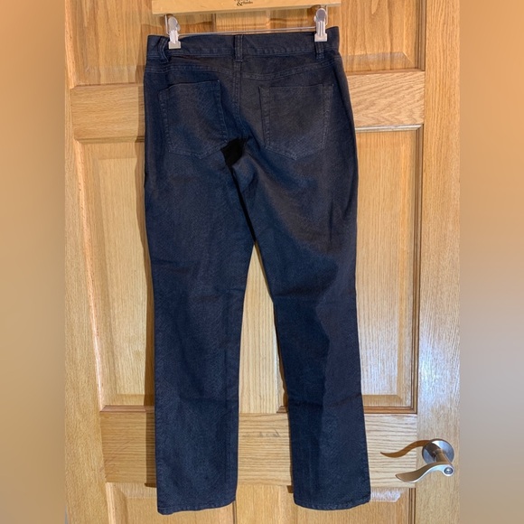 INC International Concepts Black Snakeskin Print Pant Jean Straight Leg Womens 4 - Picture 4 of 5